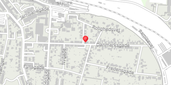 Trafikstøjkort på Danmarksgade 29, 7600 Struer