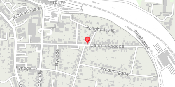Trafikstøjkort på Danmarksgade 33, . , 7600 Struer