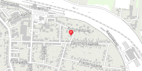 Trafikstøjkort på Danmarksgade 33A, 7600 Struer