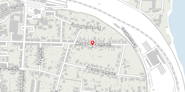 Trafikstøjkort på Danmarksgade 36, . , 7600 Struer
