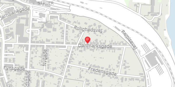 Trafikstøjkort på Danmarksgade 39, 7600 Struer