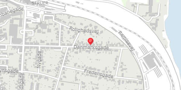 Trafikstøjkort på Danmarksgade 43, 7600 Struer