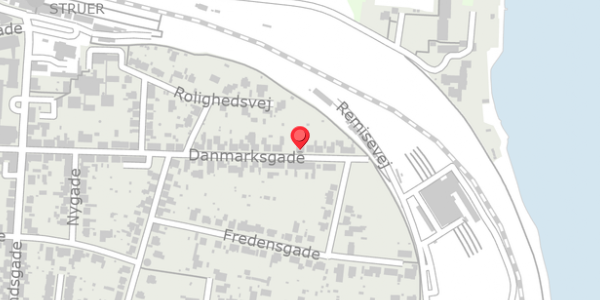 Trafikstøjkort på Danmarksgade 53, 7600 Struer