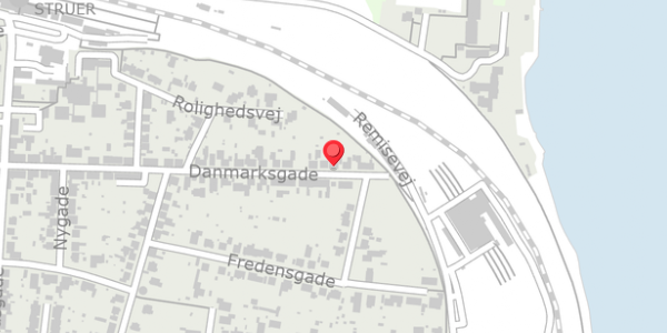 Trafikstøjkort på Danmarksgade 57, 7600 Struer