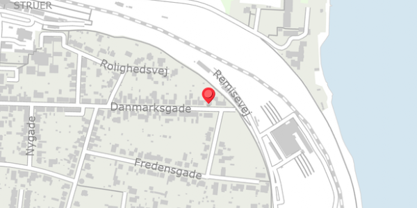 Trafikstøjkort på Danmarksgade 59, 7600 Struer