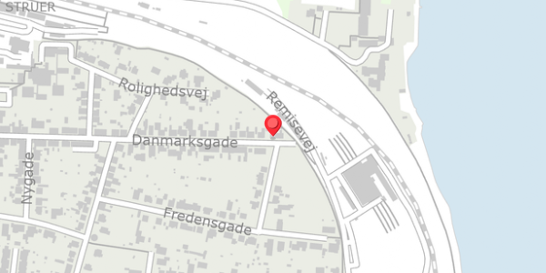 Trafikstøjkort på Danmarksgade 61, 7600 Struer