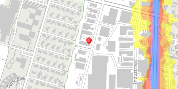 Trafikstøjkort på Fabriksvej 14, . , 7600 Struer