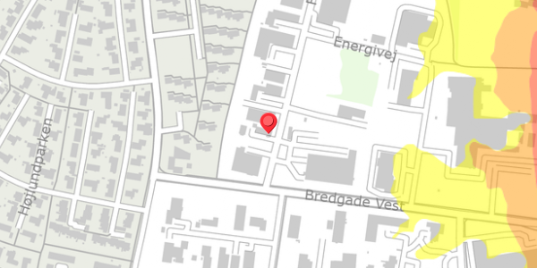 Trafikstøjkort på Fabriksvej 40, 7600 Struer