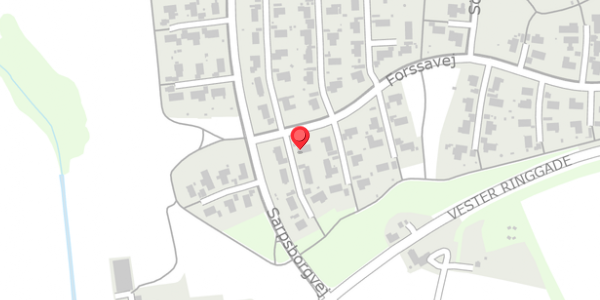 Trafikstøjkort på Forssavej 71, 7600 Struer