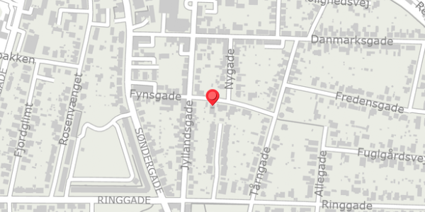 Trafikstøjkort på Fynsgade 10, . , 7600 Struer