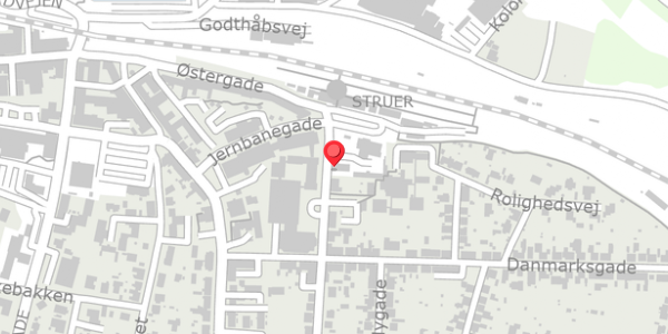 Trafikstøjkort på Jyllandsgade 1, 7600 Struer