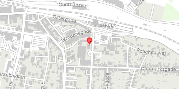 Trafikstøjkort på Jyllandsgade 2, 7600 Struer