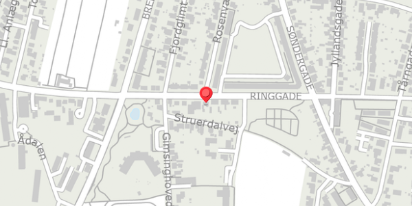 Trafikstøjkort på Ringgade 70, 7600 Struer