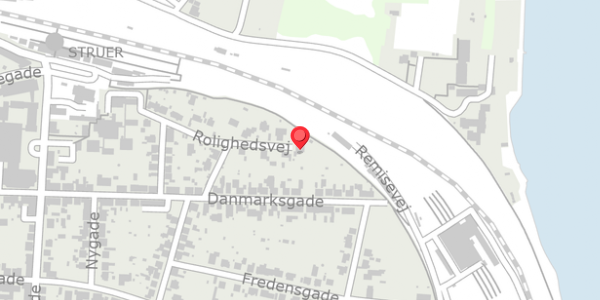 Trafikstøjkort på Rolighedsvej 21, 7600 Struer