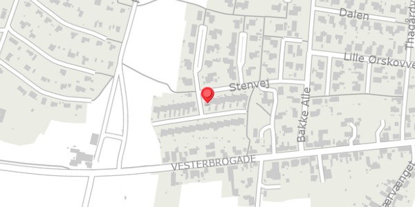 Trafikstøjkort på Stenvej 3, 7600 Struer