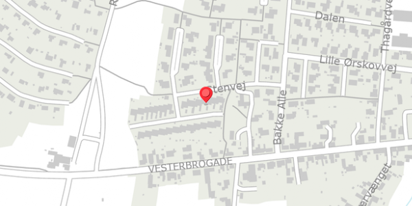 Trafikstøjkort på Stenvej 9, 7600 Struer