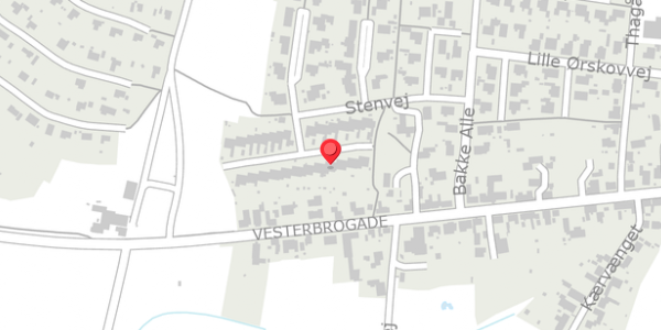 Trafikstøjkort på Stenvej 21, 7600 Struer