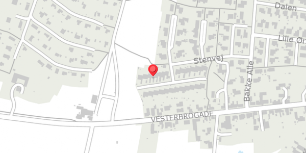 Trafikstøjkort på Stenvej 45, 7600 Struer