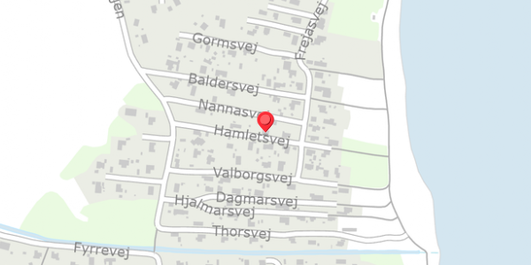 Trafikstøjkort på Hamletsvej 3, 7790 Thyholm