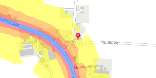Trafikstøjkort på Munkevej 1, . , 7790 Thyholm