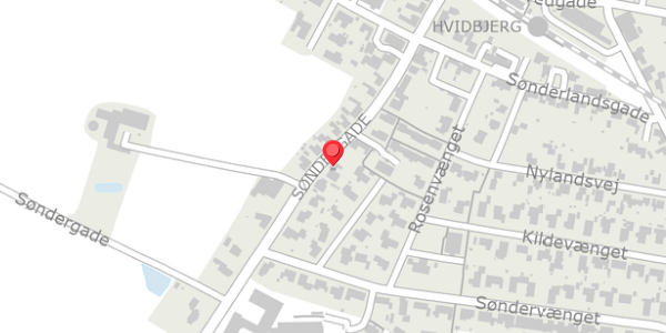 Trafikstøjkort på Søndergade 21, 7790 Thyholm