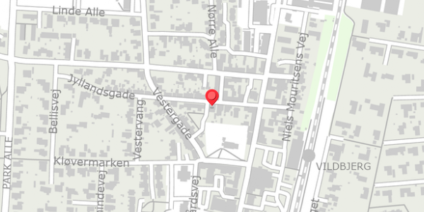 Trafikstøjkort på Jyllandsgade 13, 7480 Vildbjerg