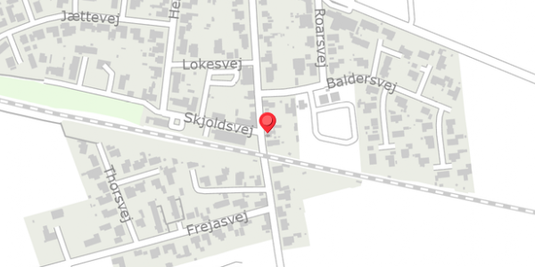 Trafikstøjkort på Odinsvej 21, 7480 Vildbjerg