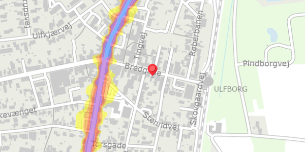 Trafikstøjkort på Bredgade 20, . , 6990 Ulfborg