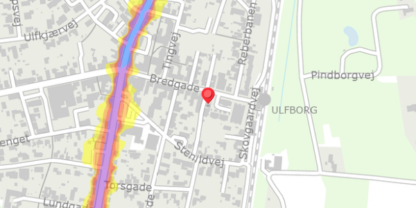 Trafikstøjkort på Bredgade 26B, . , 6990 Ulfborg