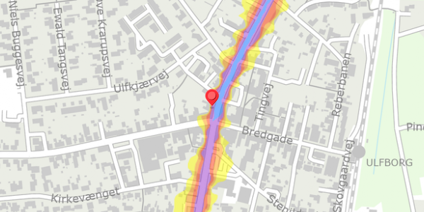 Trafikstøjkort på Holmegade 3, . , 6990 Ulfborg