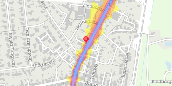 Trafikstøjkort på Holmegade 19, . , 6990 Ulfborg
