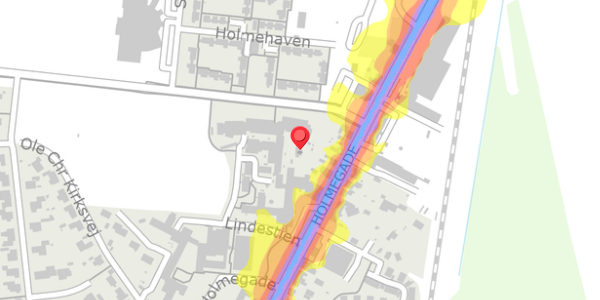 Trafikstøjkort på Holmegade 37A, . , 6990 Ulfborg