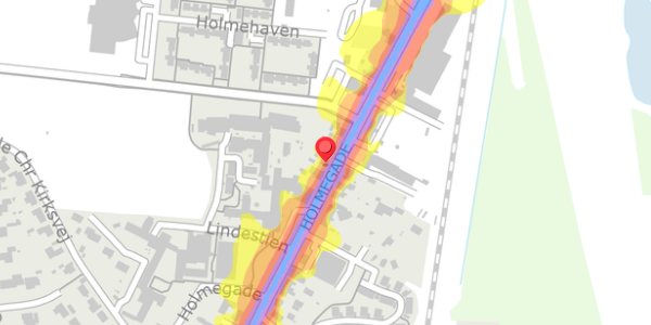 Trafikstøjkort på Holmegade 39, 6990 Ulfborg