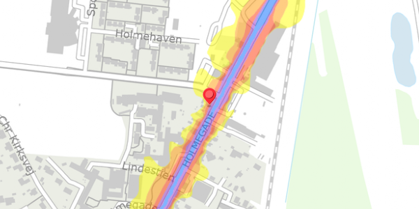 Trafikstøjkort på Holmegade 43, . , 6990 Ulfborg