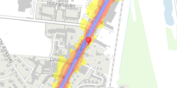 Trafikstøjkort på Holmegade 46, 6990 Ulfborg