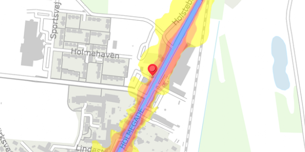 Trafikstøjkort på Holmegade 49, 6990 Ulfborg