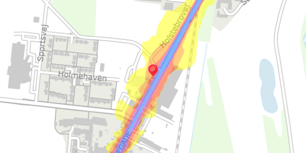 Trafikstøjkort på Holmegade 53, 6990 Ulfborg