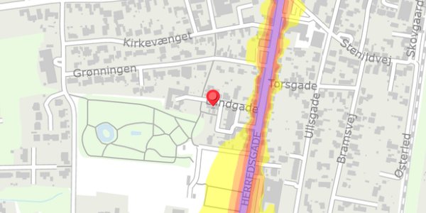 Trafikstøjkort på Lundgade 5, . , 6990 Ulfborg