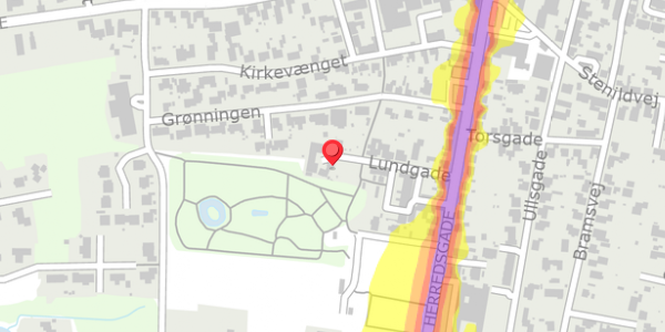 Trafikstøjkort på Lundgade 9, . , 6990 Ulfborg