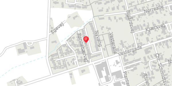 Trafikstøjkort på Nyvang 21, 7570 Vemb