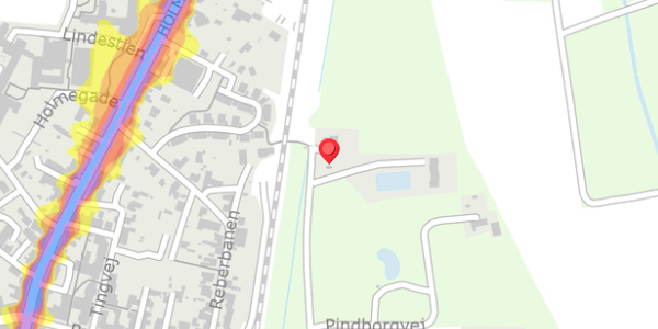 Trafikstøjkort på Pindborgvej 9, . , 6990 Ulfborg