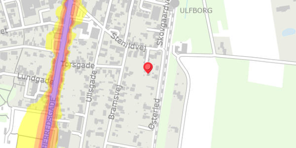 Trafikstøjkort på Stenildvej 18A, . , 6990 Ulfborg