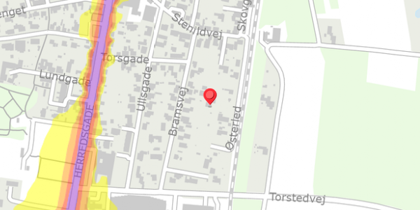 Trafikstøjkort på Østerled 8A, . , 6990 Ulfborg