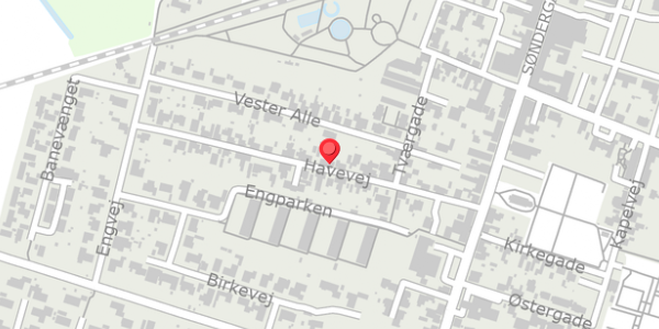 Trafikstøjkort på Havevej 20, 7830 Vinderup