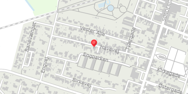 Trafikstøjkort på Havevej 27, 7830 Vinderup