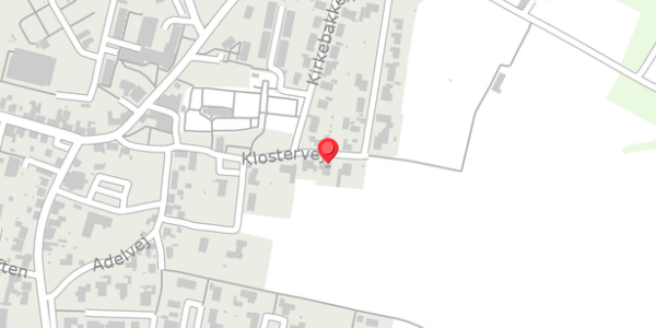 Trafikstøjkort på Klostervej 28, 7830 Vinderup