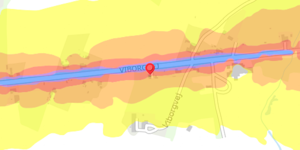Trafikstøjkort på Viborgvej 348, . , 7830 Vinderup