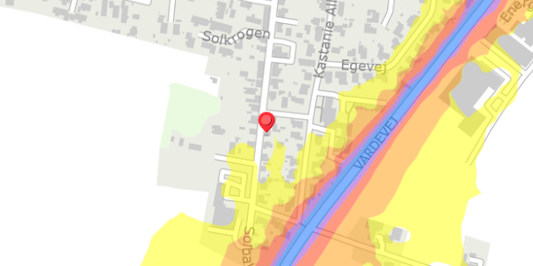 Trafikstøjkort på Solbakken 21, . , 6933 Kibæk