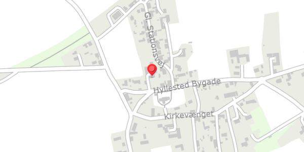 Trafikstøjkort på Hyllested Bygade 7, 8400 Ebeltoft