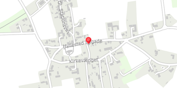 Trafikstøjkort på Hyllested Bygade 12, . , 8400 Ebeltoft